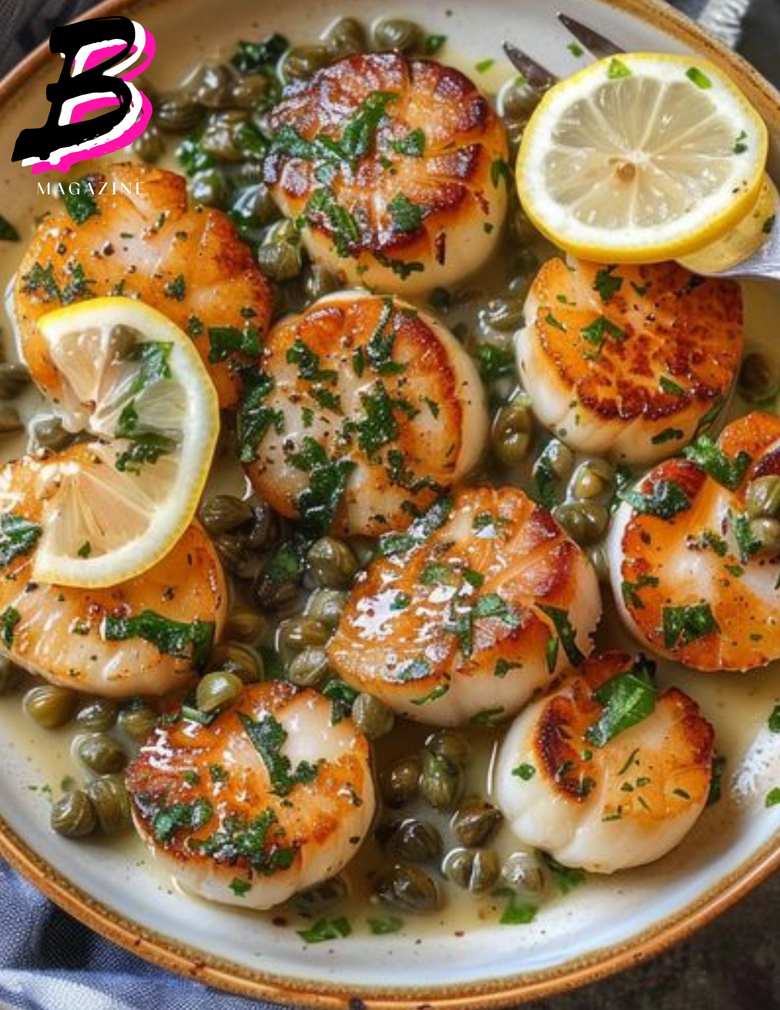 Pan-Seared Scallops with Lemon Caper Sauce